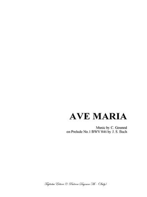 cover image of AVE MARIA--Bach-Gounod--For Soprano (or Tenor), or any instrument in C and Piano